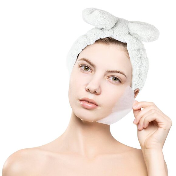 Wash Headband 4PCS Plush Bow Hair Accessories and Headbands Light Green - Picture 4 of 6